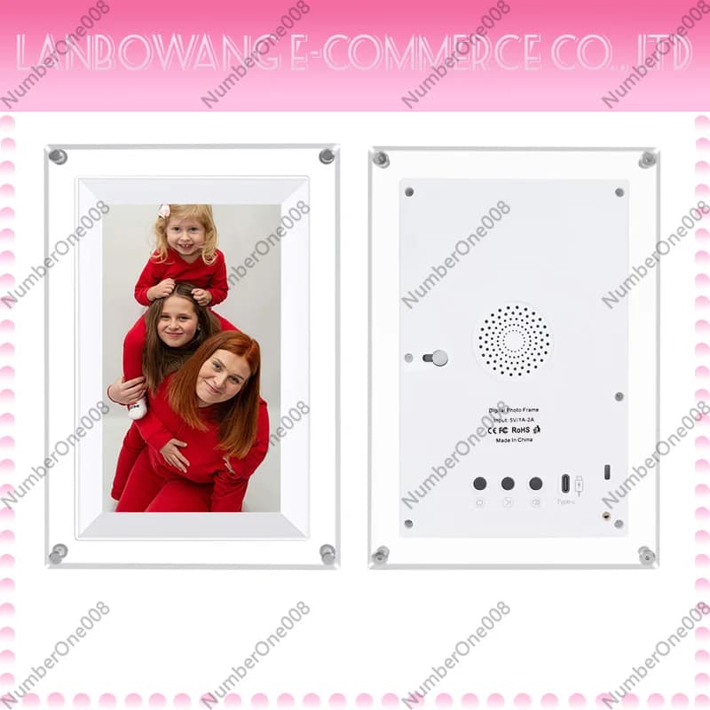 Acrylic Digital Photo Frame 7 Inch 2000mAh 1024×600 WIFI Vertical Display IPS Screen 8G Memory Multi-function picture video