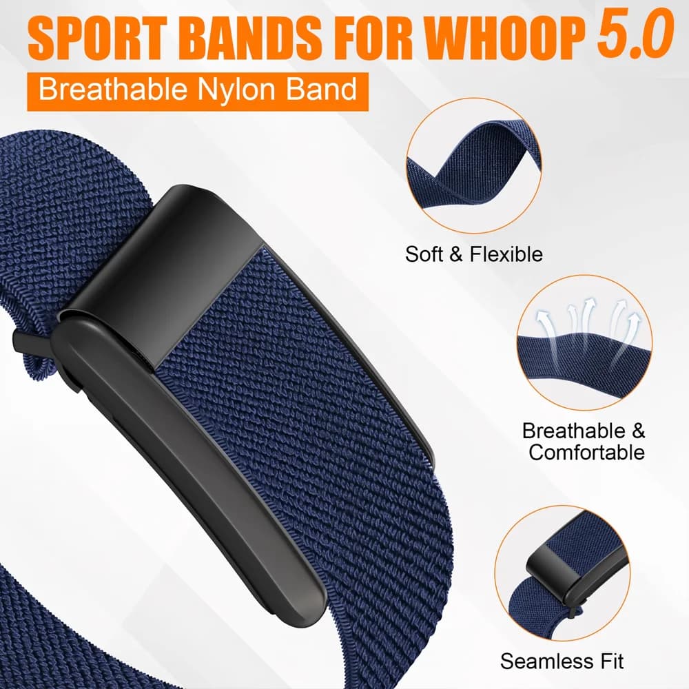 Per cinturini Whoop 5.0/Whoop band 5.0 accessori telaio cinturino sportivo elastico estensibile + cinturini in nylon brecelet correa whoop 5.0