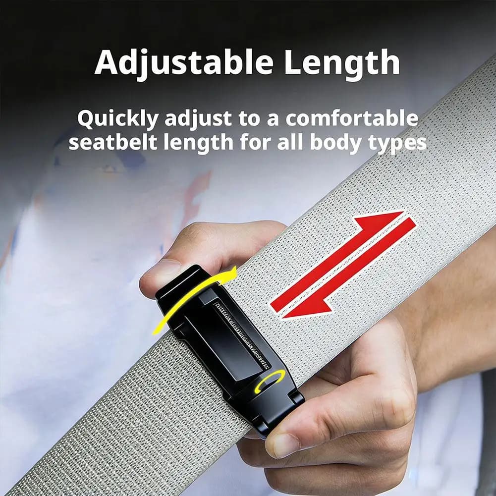 2 Pezzi Fermacinture di Sicurezza Regolabili per Auto, Clip di Fissaggio per Cinture di Sicurezza, Accessori Decorativi per Cinture Auto