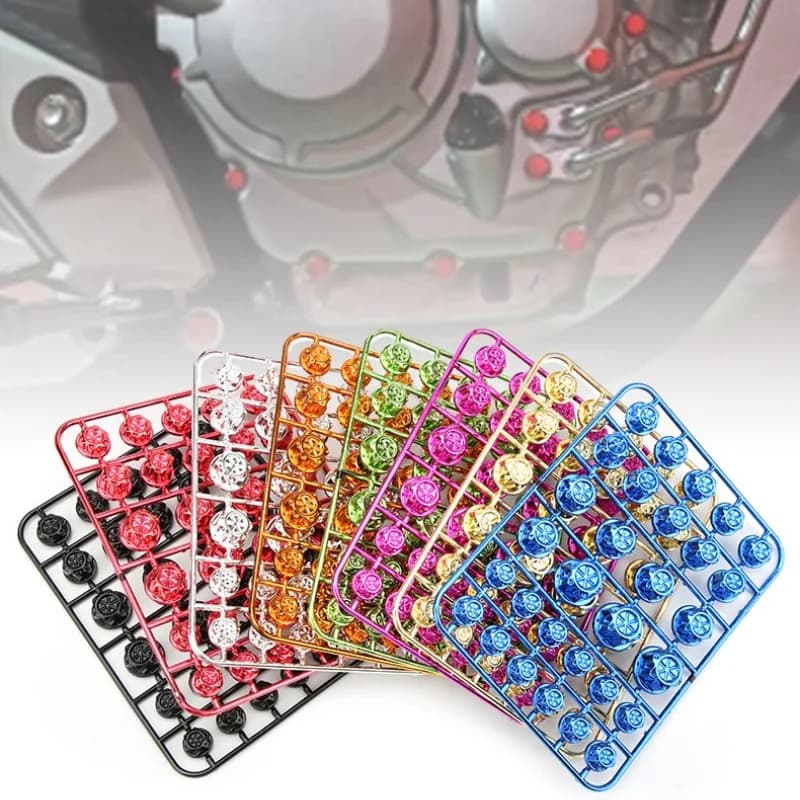 Set da 30 Pezzi di Copridadi e Bulloni Decorativi per Moto, Accessori per Modifiche, Parti Ornamentali per Moto