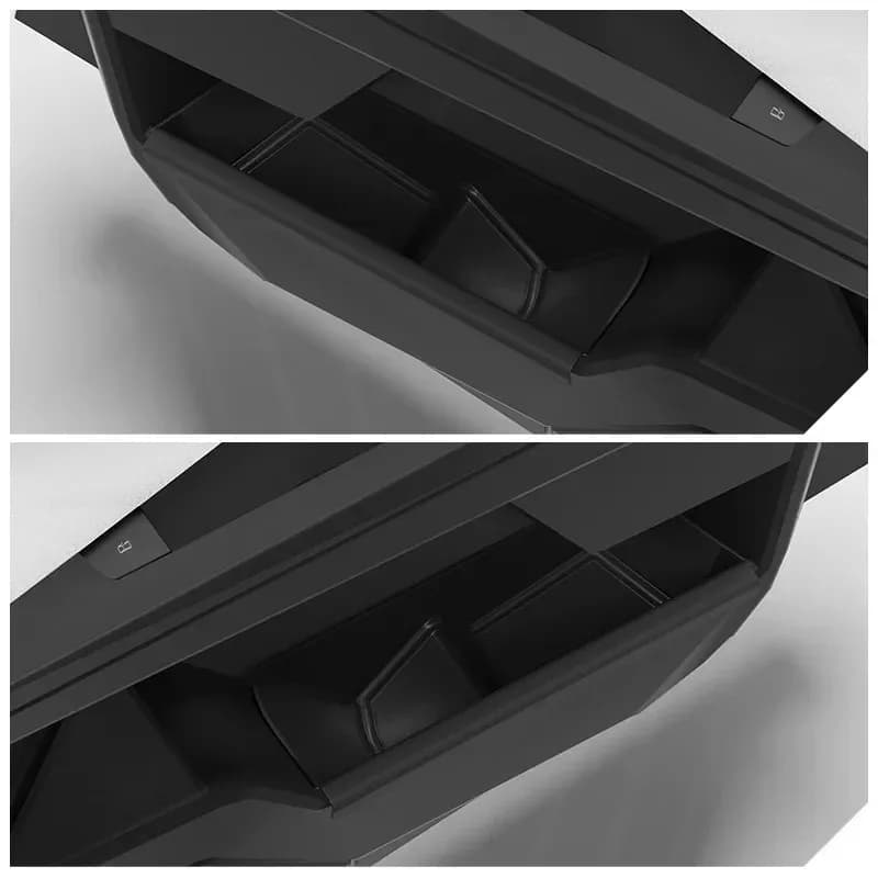 Scatola di immagazzinaggio per slot per porta anteriore per Tesla Cybertruck 2024 TPE 2/4 pezzi Scatola di immagazzinaggio laterale per porta auto Vassoio organizzatore Accessori per pattumiera