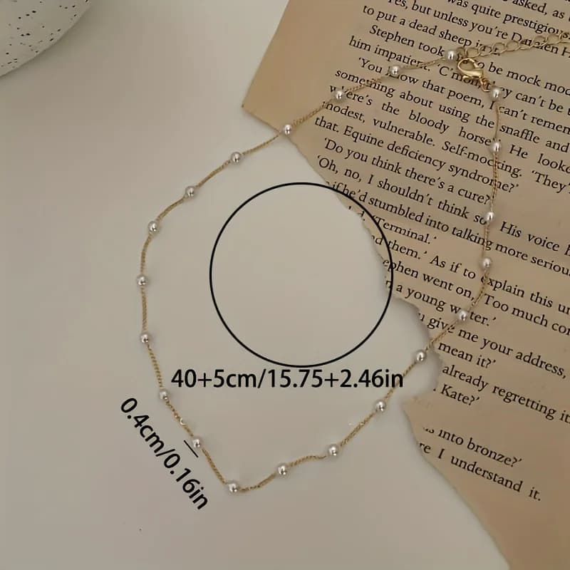 Stylish Minimalist Faux Pearl Necklace Elegant Daily Wear Party Jewelry For Women Perfect Gift Matching All Outfits