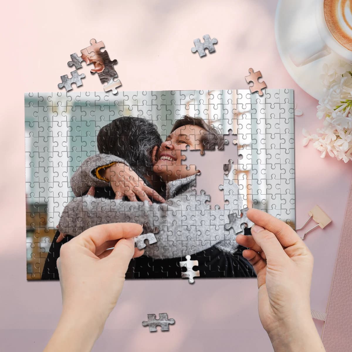 Puzzle personalizzato con foto da 35/300/500/1000 pezzi per feste, matrimoni, compleanni, vacanze (San Valentino, festa della mamma)