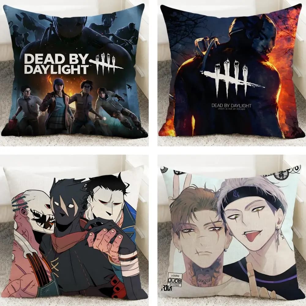 Game Dead by Daylight (DBD) Cushion Cover Cushion Covers Natural Linen Breathable Sofa Bedroom Decor Pillowcase