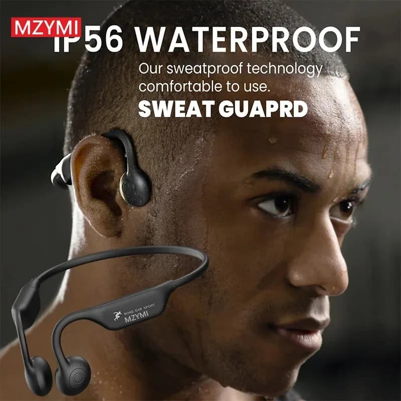 Bluetooth headphones to Conduction Ossea A18, Waterproof Gaming and Sports Headphones, Open-Ear headphones with Microphone