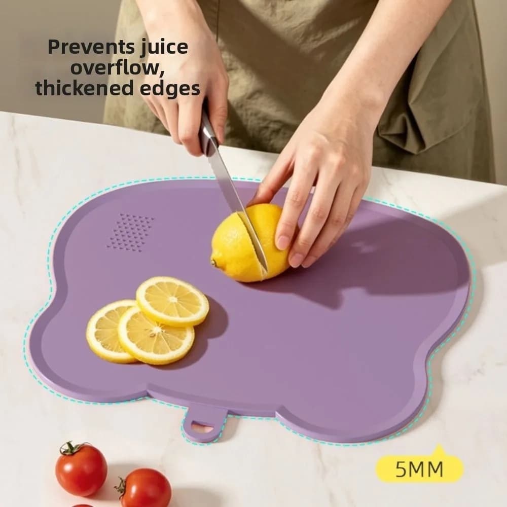 Anti-Bacterial TPU Cutting Board Anti-Mold Food Grade Non-Slip Cutting Mat with Hanging Hole Multi-Functional