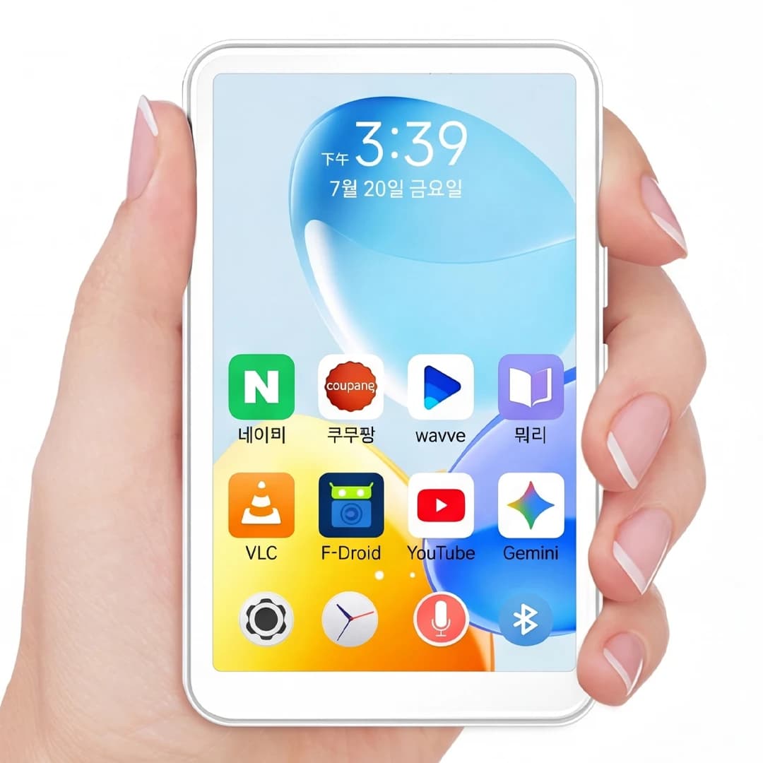 Android10 Mp3 Player 4-Inch, Wifi Connection, Bluetooth Audio, Play Store+Genie/Bugs, 1080P+Lossless Flac, 2000Mah 18-Hour Playback, 8-Core 2Gb Ram, 16G+Up to 256g Expandable Card, Music and Social Media All-In-One.