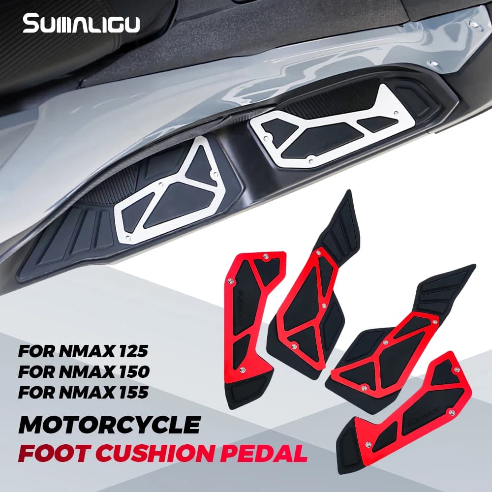 Per Yamaha NMax 125 150 155 N Max NMax125 NMax150 NMax155 2021 2022 2023- Moto Poggiapiedi Rilievi Del Piede Pedale Piastra Pedali