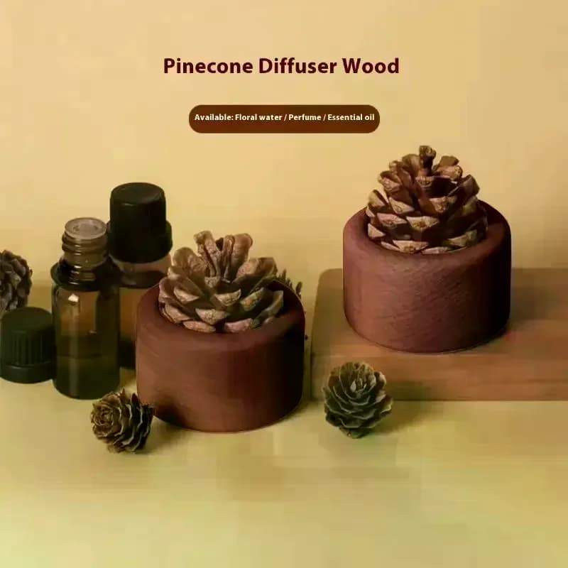 Diffusore di Fragranza Naturale a Forma Sferica per Decorazione Camera da Letto, Diffusore in Legno per Oli Essenziali