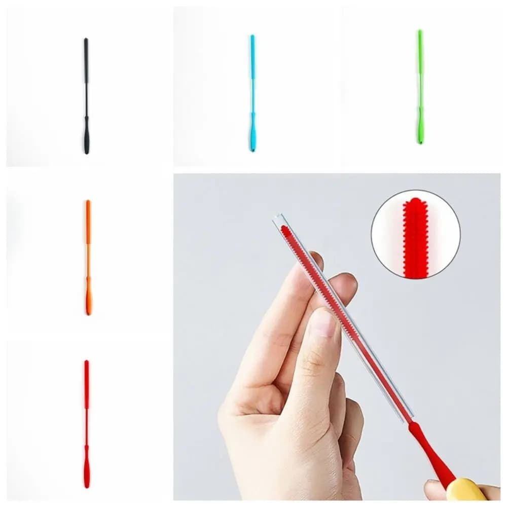 Spazzola in silicone per la pulizia di canne, fori, fessure, tettarelle, coperture per tazze e spazzolino per tazze con testa morbida