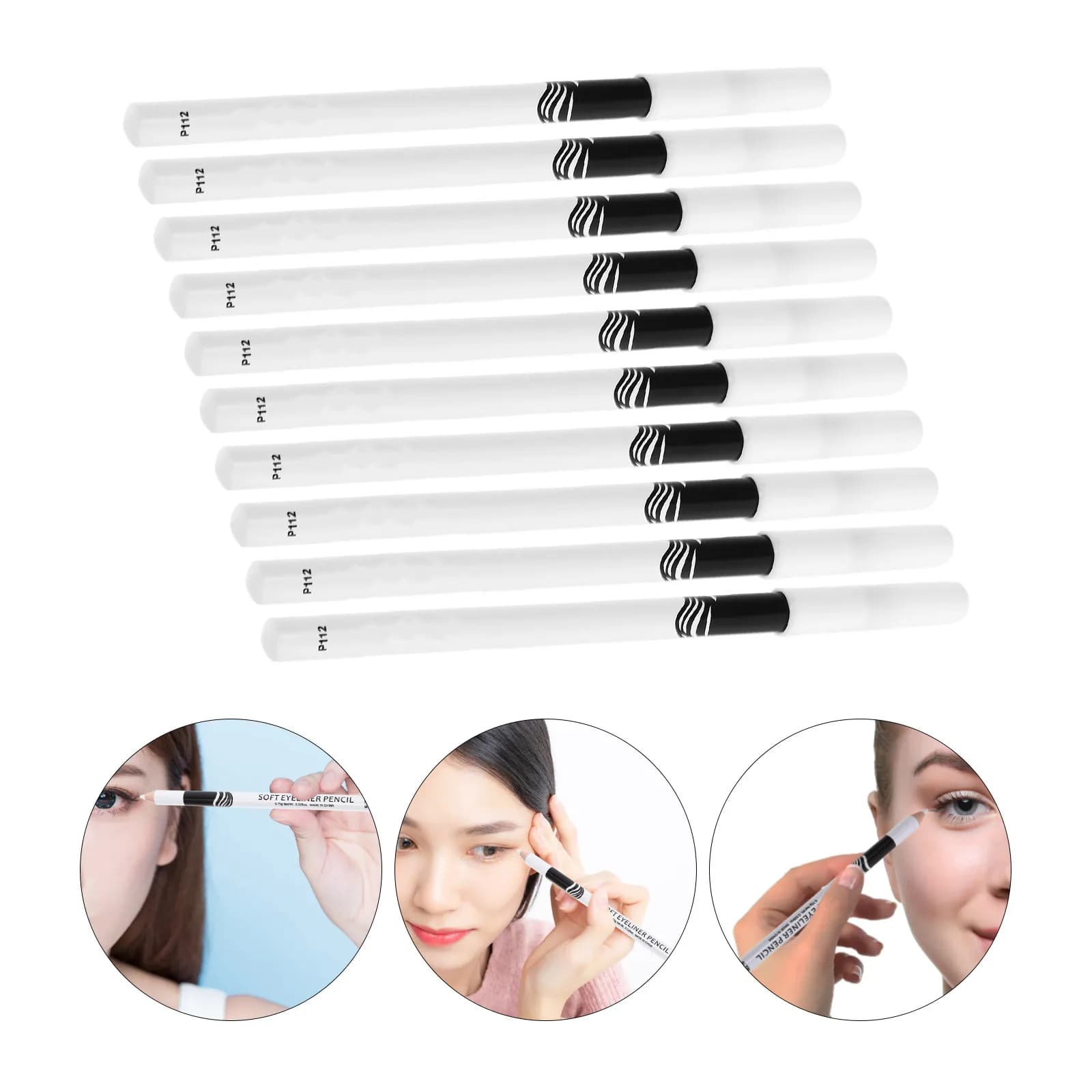 10Pcs Eyeliner Pencil Highlight Eyeliner Eye Makeup Long- Glide Natural Charming Makeup Eyeliners Set Eye