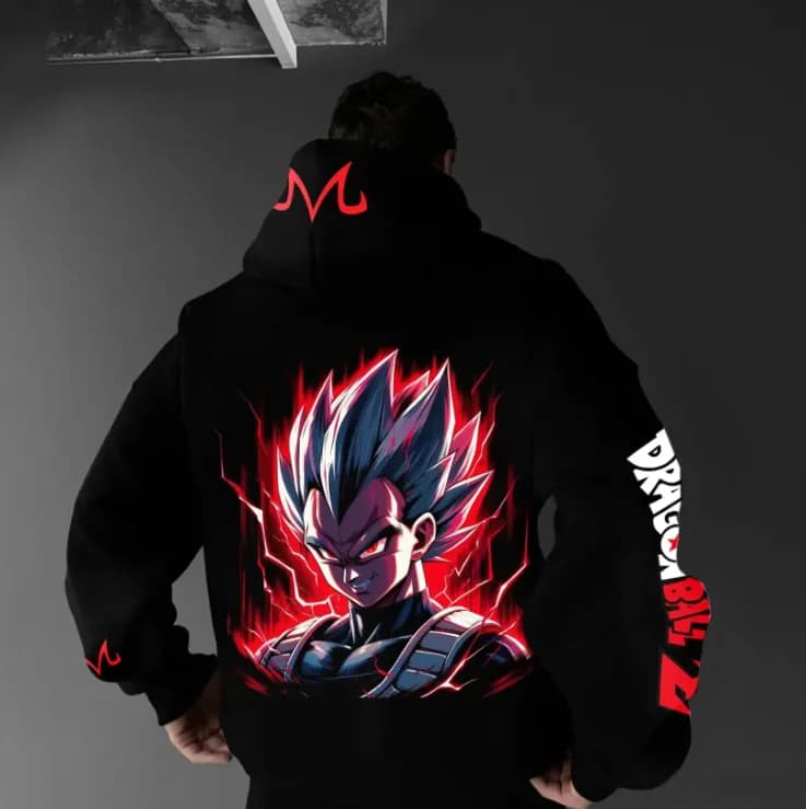 Official Dragon Ball anime character printed fleece loose and comfortable hoodie for both men and women