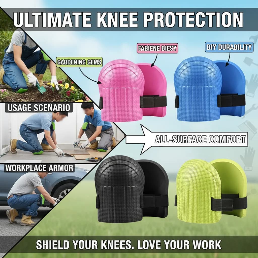 1 Pair Ceramic Tile Worker Knee Pads Mud Floor Tile Cement Worker Moisture-Proof Thickened Knee Pad for Construction