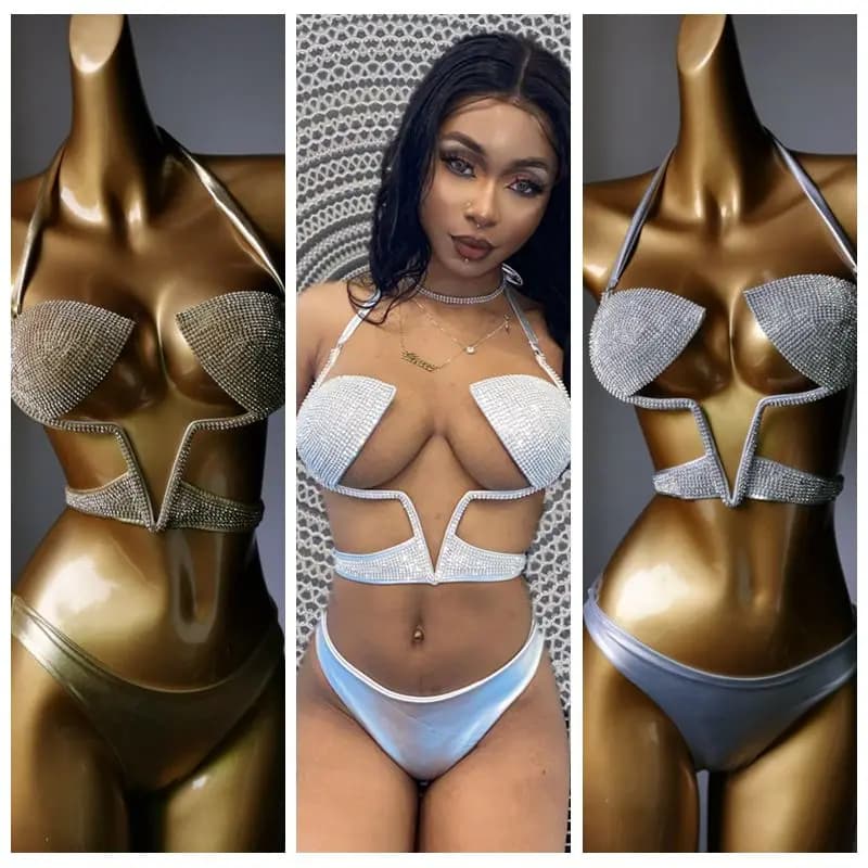 2024 newest fashion bikini swimwear bar bikini suits crystal bikini diamond swimwear bikini crystal swimsuits sexy girl bikini