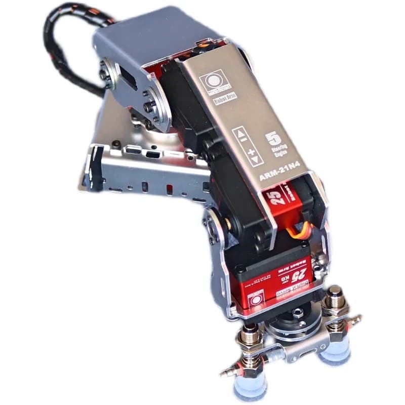 Braccio Robotico Industriale a 5 DOF con Servomotori Digitali da 20Kg/25Kg per Raspberry Pi e Arduino, Kit Robot Programmabile Fai-da-Te
