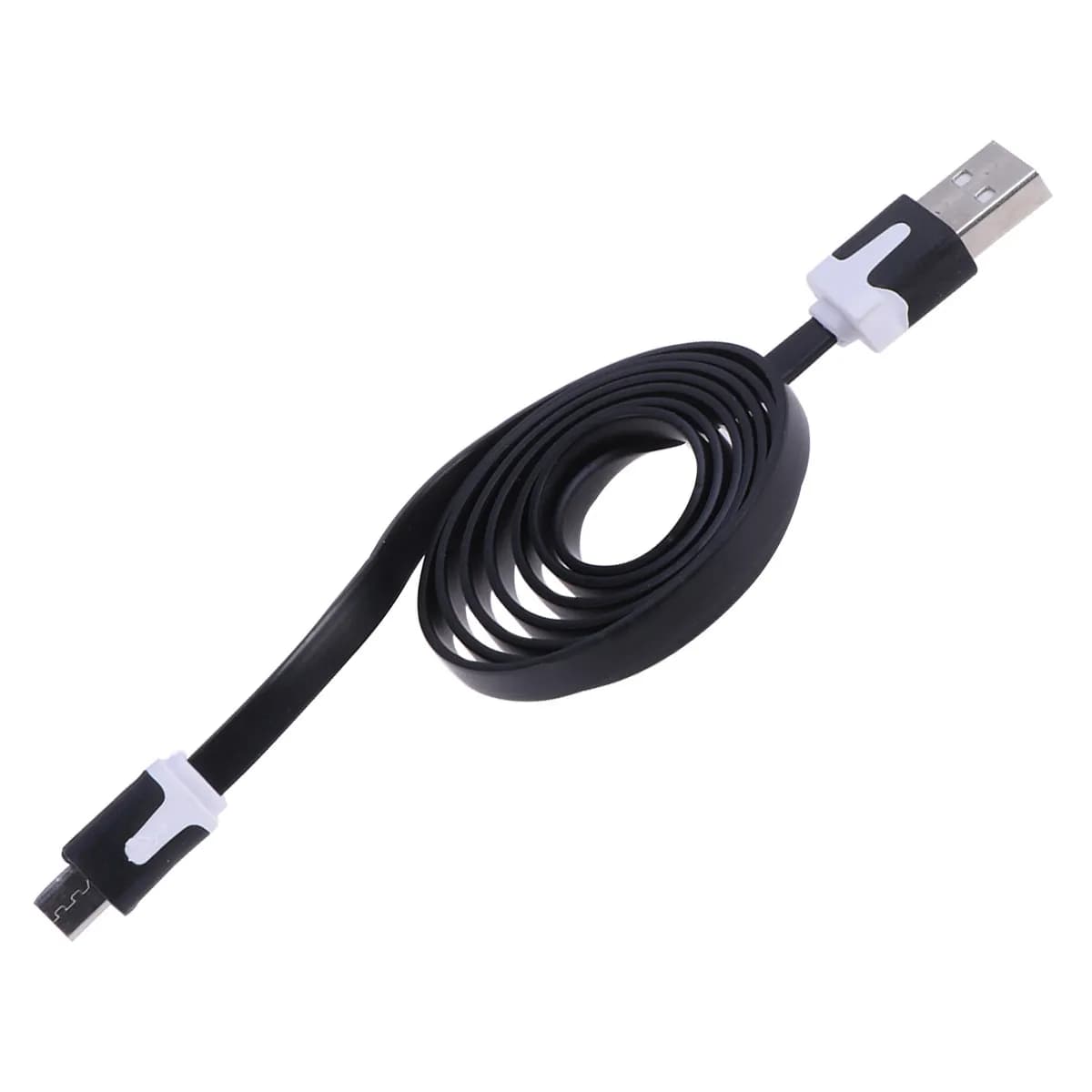 Cavo Micro USB Piatto Robusto per Dispositivi, Ricarica Rapida e Trasferimento Dati, Flessibile in TPE, Portatile e Anti-Groviglio