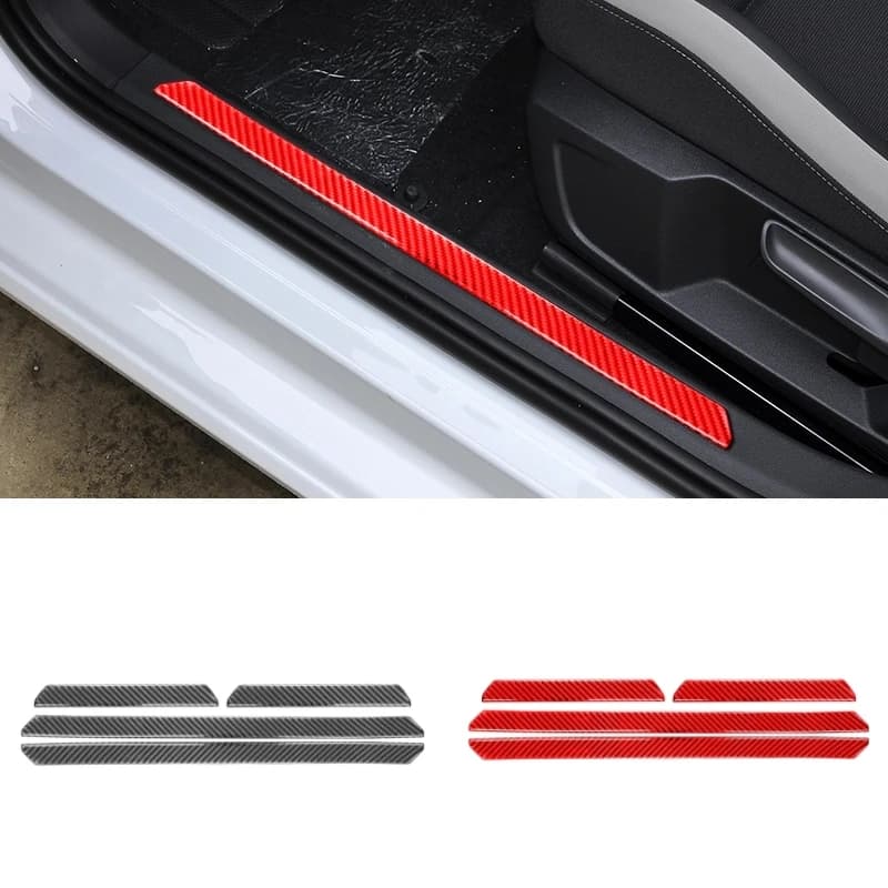 Per Volkswagen VW Golf 8 MK8 2020 2021 Auto Davanzale Della Porta Protezione Decorazione Adesivi Copertura In Fibra di Carbonio Accessori Per Interni Auto
