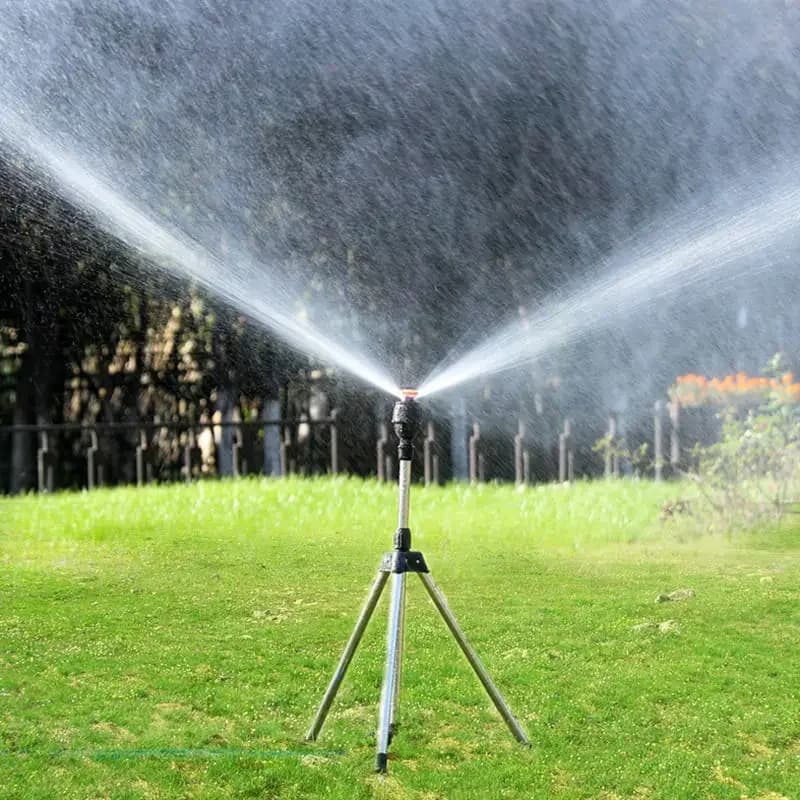 360 ° Irrigatore Automatico Rotante con Treppiede Telescopico, Spruzzatore per Giardino e Prato, Nuovo Design Creativo