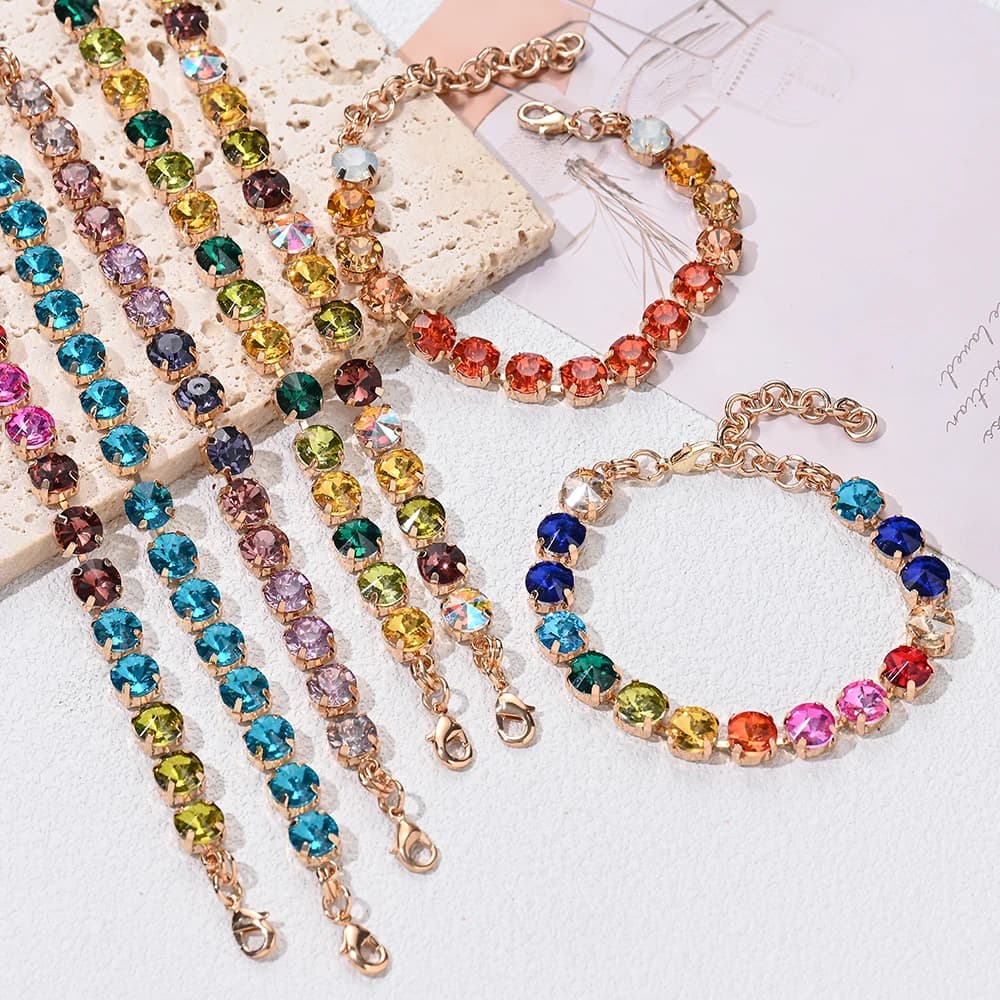 Bracciale con strass di lusso per donna Braccialetti vintage alla moda Festa Festival Matrimonio Accessori per gioielli quotidiani I migliori regali