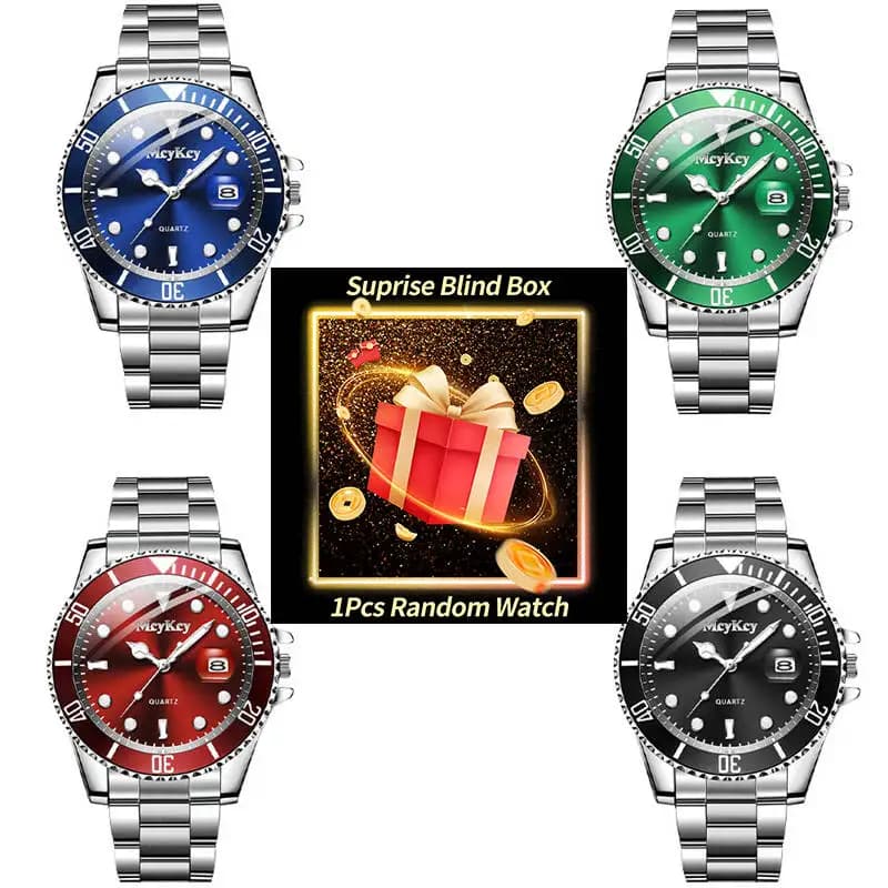 1PC Mysterious Surprise Watch Blind-Calendary Fashionable Men's Watches Analog Quartz Watch Reloj Hombre