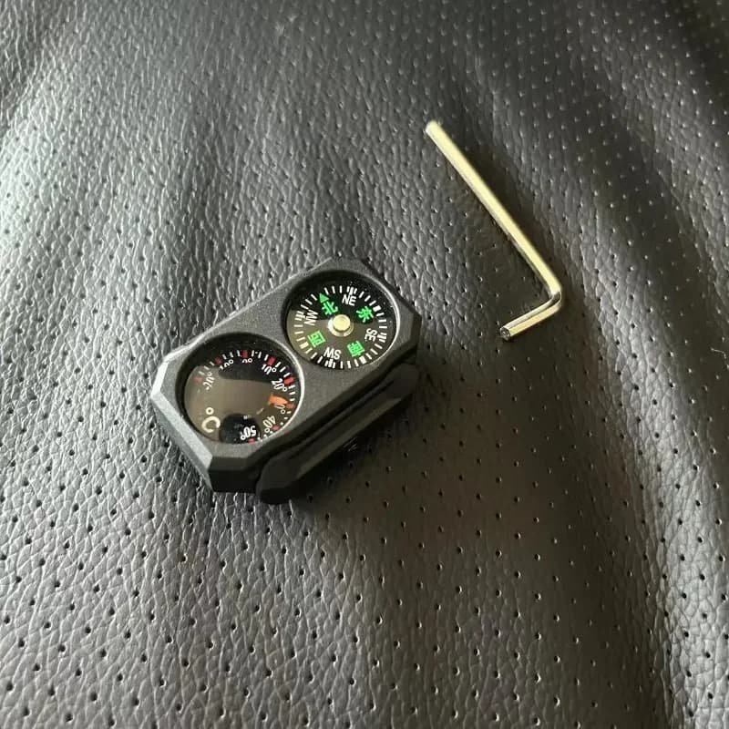 Bussola tattica esterna Mini universale 20MM Guida Termometro Bussola Termometro 20mm Rail Precisione Strumento esterno SLR416