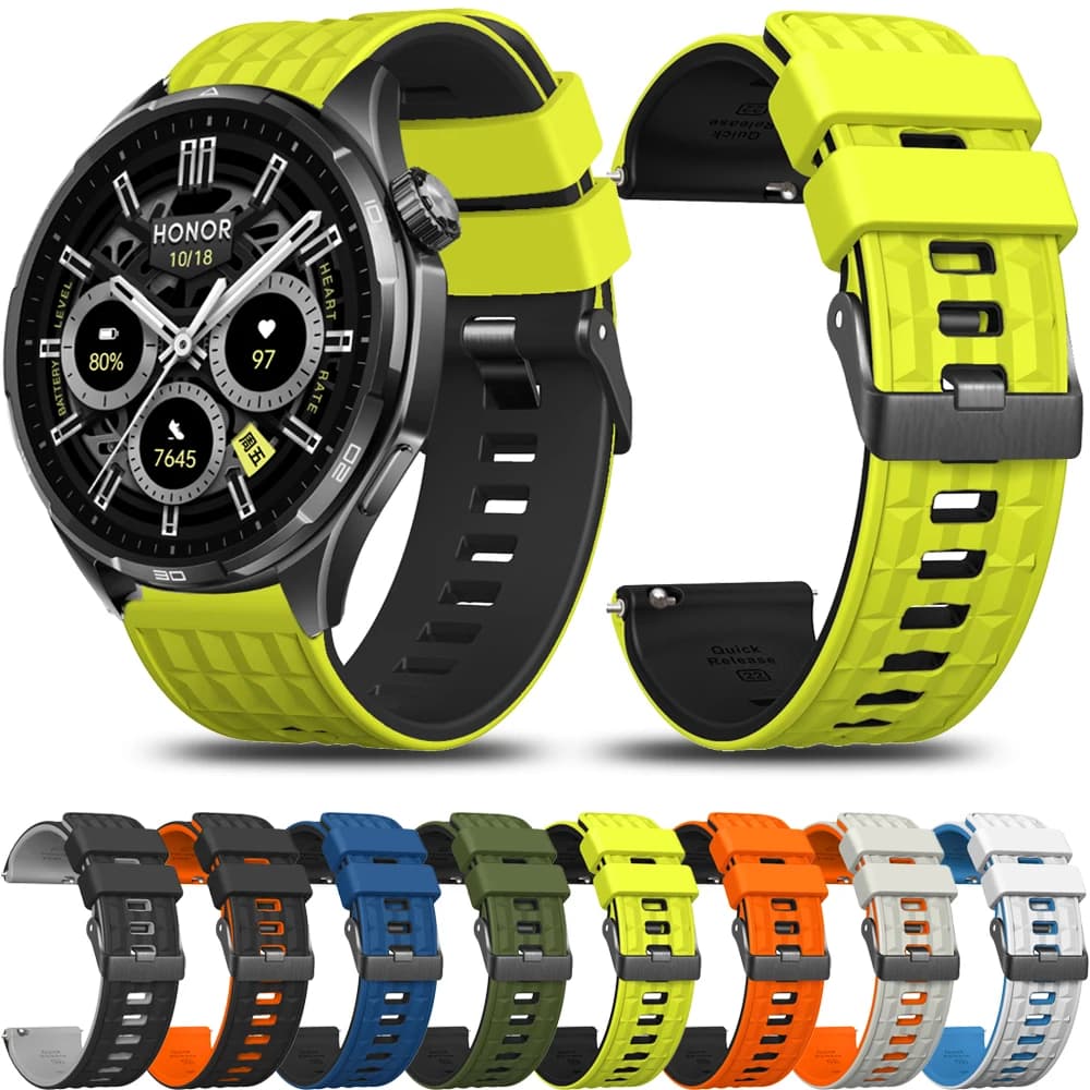 For Honor Watch 6 Plus 5 Ultra Bracelet Smart Watch Strap For Honor GS Pro 3 Magic Watch 1 2 Band Sports Silicone Watchband 22mm