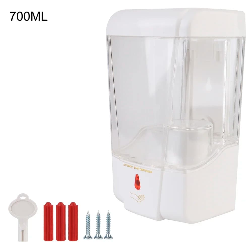 Per la cucina del bagno Dispenser automatico di sapone con sensore IR da 700 ml Pompa per lozione touch-free a parete Liquido touchless