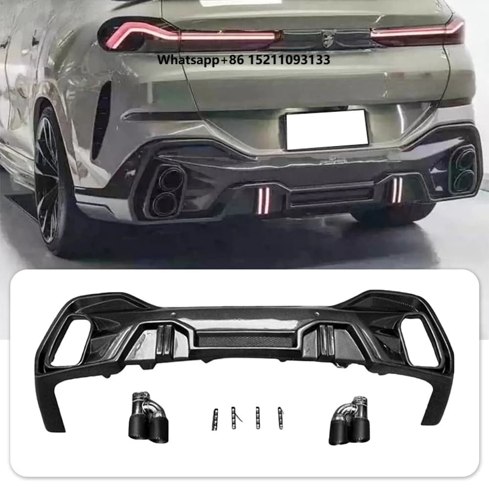 6 G06 Real Carbon Fiber LD Style Rear Diffuser Modification Upgrade 2019-2025