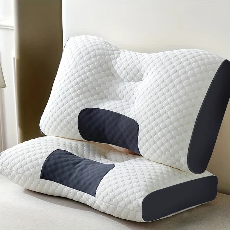 1 piece/2 piece soft neck cushion, adjustable ergonomic orthopedic contour support, high quality pillow core, for sleep comfort