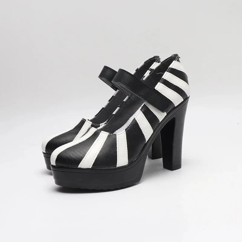 A;3\v,7'd/Anime Frankie Stein Cosplay Shoes Boots Halloween Party High Heels Custom Madew;4'v,6\h/