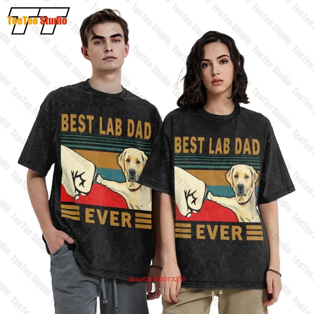 Best Lab Dad Ever Labrador Dad Dog Lover T-shirt oversize hip-hop 9E50