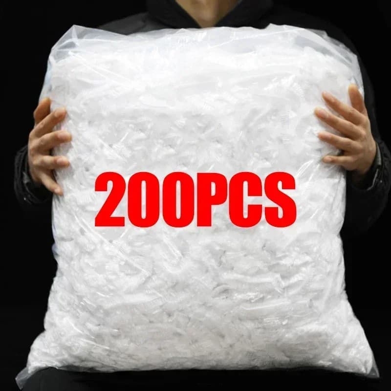 50/100/200pcs disposable shower head Elastic plastic wrapper Food cover Nonwoven fabric bathroom cap Waterproof shower head Kitchen products