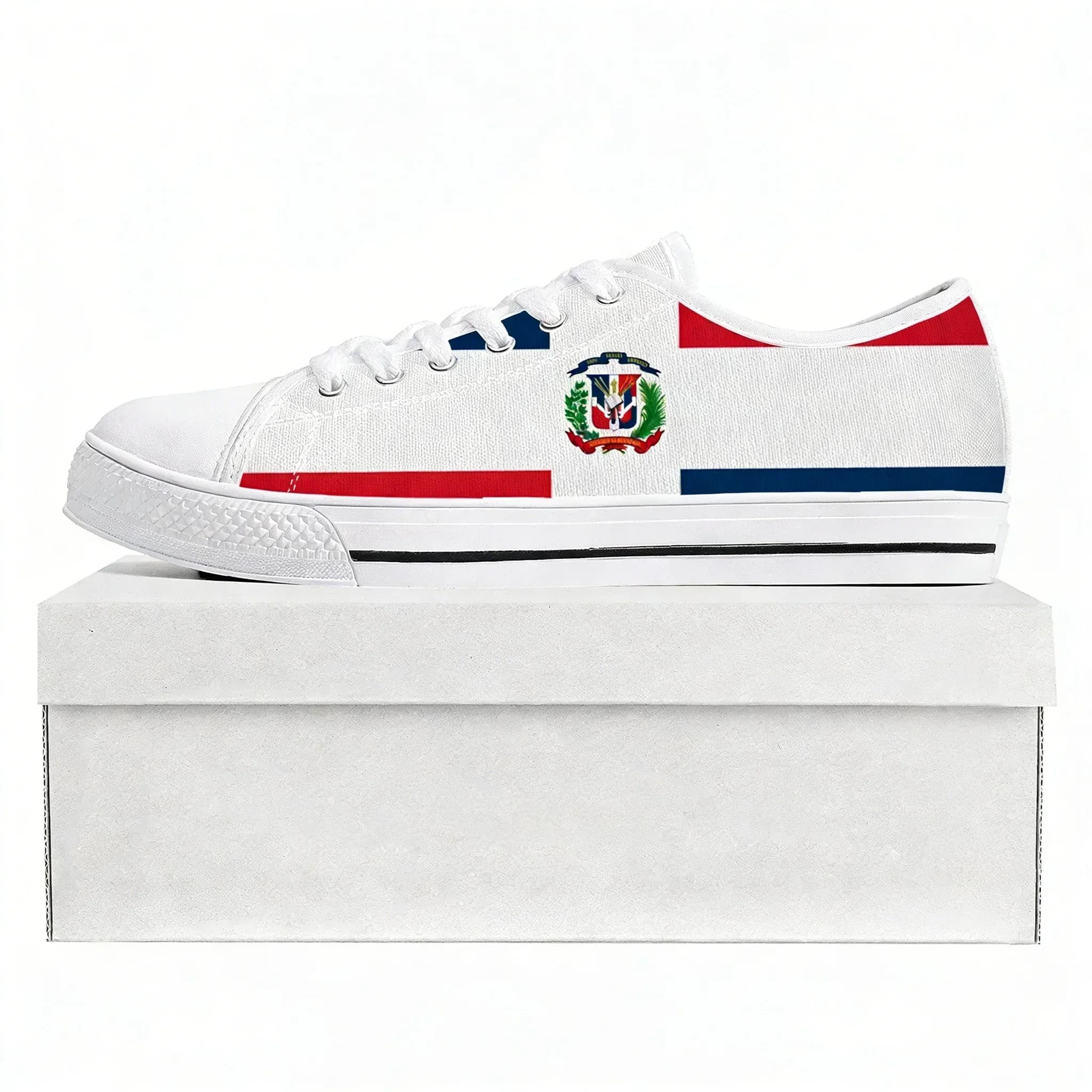 Dominican Republic Flag Low Top High Quality Sneakers Mens Womens Teenager Canvas Sneaker Prode Casual Couple Shoes Custom Shoe