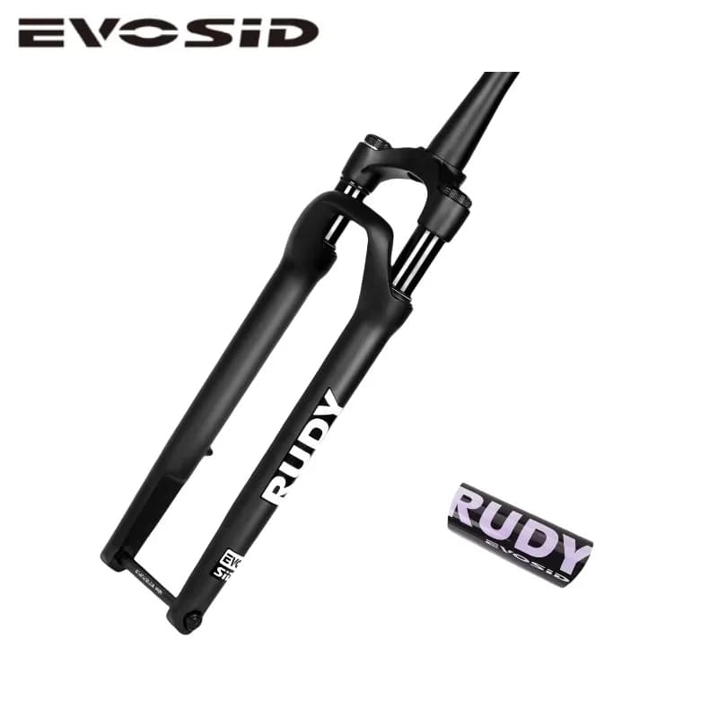 EVOSID 700C Gravel Air Suspension Fork Lockout Thru-Axle Disc Brake Ultra-Light Carbon Alloy Bike Front Fork