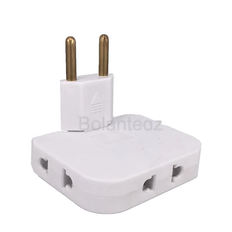 EU Plug 3 AC Outlet Power Strip Multiprise 1 Convert 3 Extension Electrical Socket 180° Rotating Fulfillment Socket AC Adapter