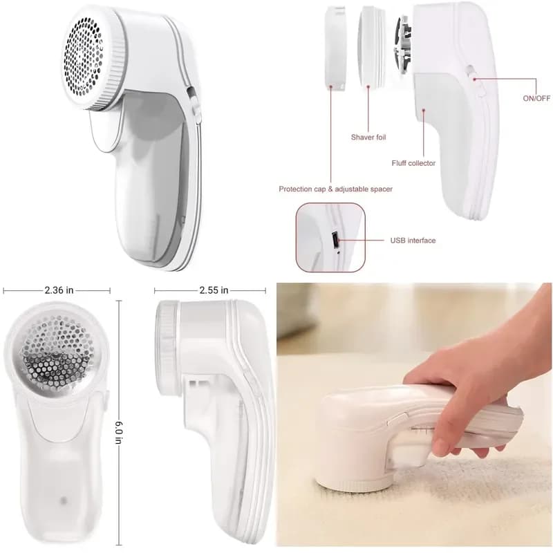 Electric Fabric Shaver Lint Remover Fuzz Ball Trimmer for Clothes Sweater Pill Remover Portable Rechargeable Garment Care