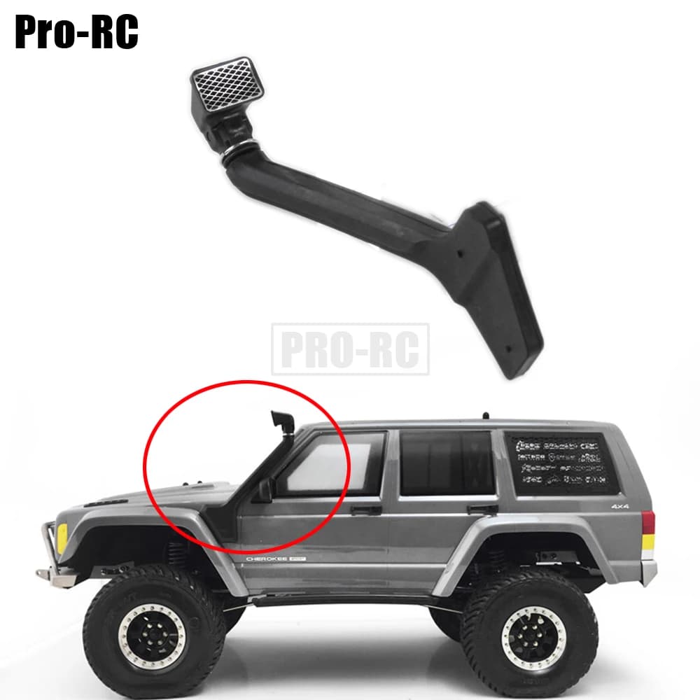 VITEZOR RC Auto Scala 1:10 Snorkel in gomma nera per Axial SCX10 II 90046 90047 Parti della carrozzeria