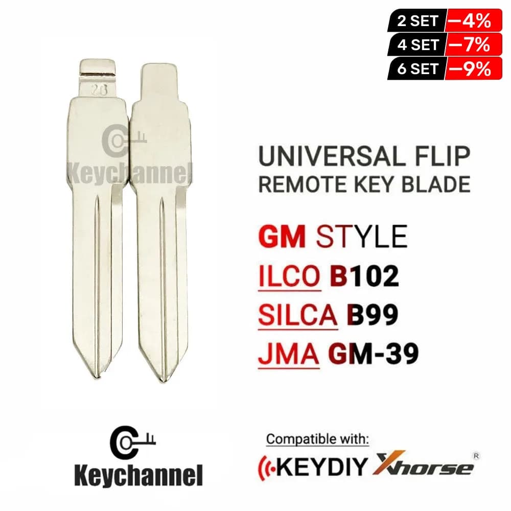 10 pezzi 26 # KD VVDI Flip Chiave A Distanza Lama GM Tipo B102 GM-39 Per Chevrolet Trailblazer Sail Buick Century GL8 Regal KEYDIY Chiave