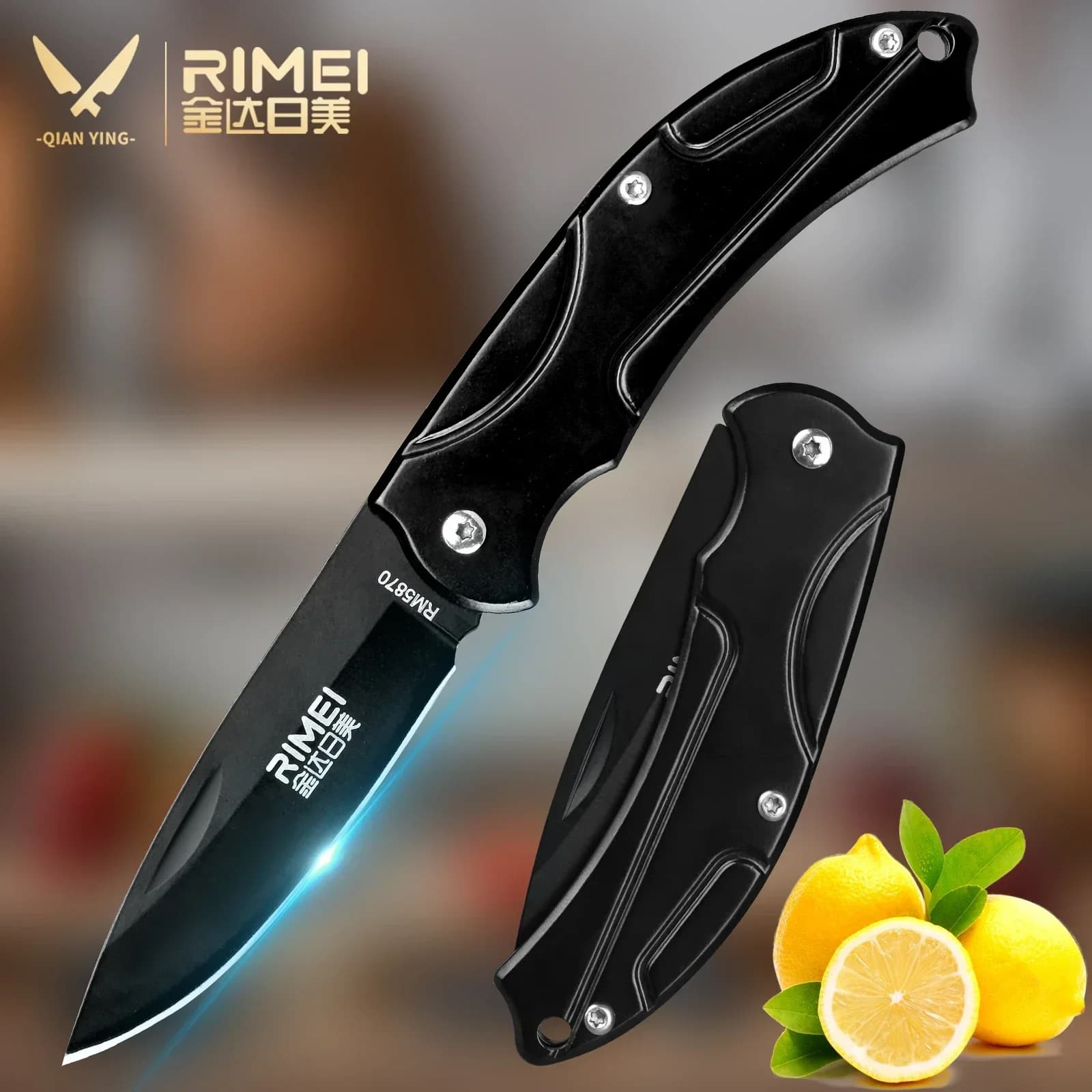 Foldable Fruit Knife Stainless Steel Kitchen Knife Fruit and Vegetable Knife Kitchen Accessories Non-slip Handle