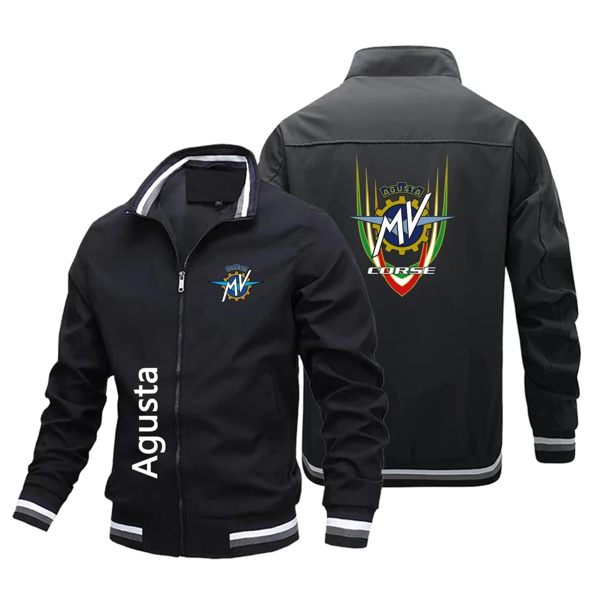 New autumn and winter fashion motorcycle logo men's jacket baseball sports outdoor windproof bicycle riding