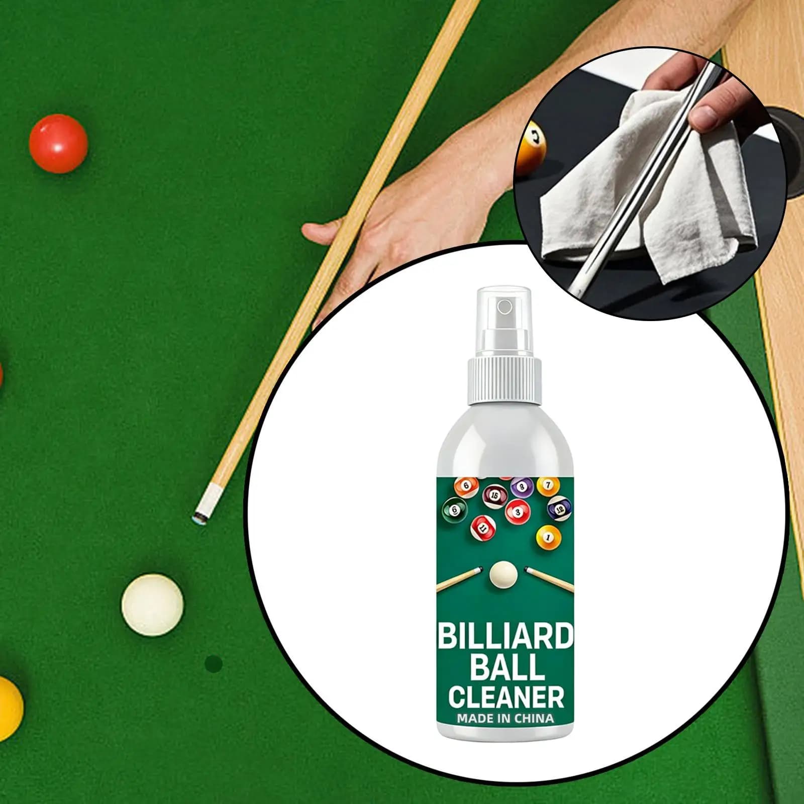 Soluzione detergente per biglie da biliardo, spray facile da applicare per accessori e attrezzature da biliardo