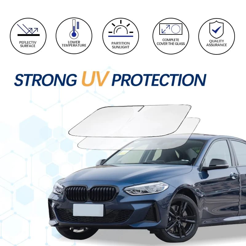 Car Windshield Sun Shade Foldable Sun Visor Protector Blocks UV Rays For BMW 1 Series F20 F21 F40 F52 E82 Car Summer Accessories