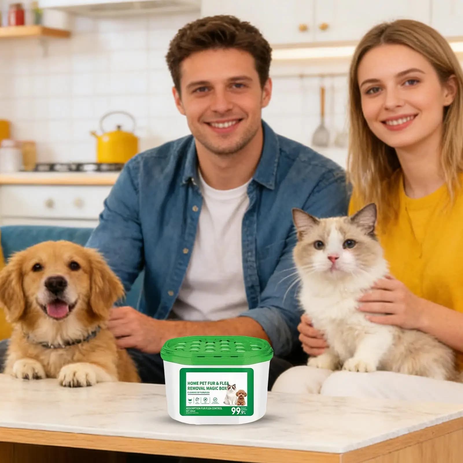 Purificatore d'aria per odori di animali domestici, silenzioso, raccoglitore di polvere, scatola riutilizzabile per eliminare gli odori, per lettiera per gatti, casa, appartamento, soggiorno, area cani, dormitorio