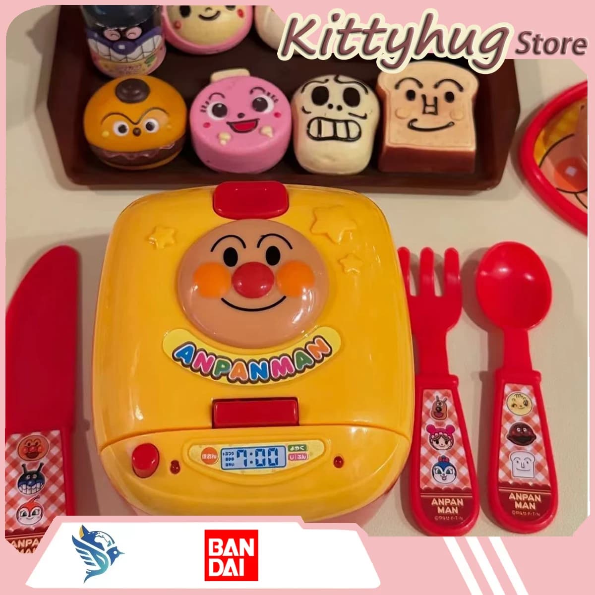 Bandai Anpanman Building Block Doll Set The Pretend Family Serie Sound, Light And Electric Cooking Pot Educational Toys