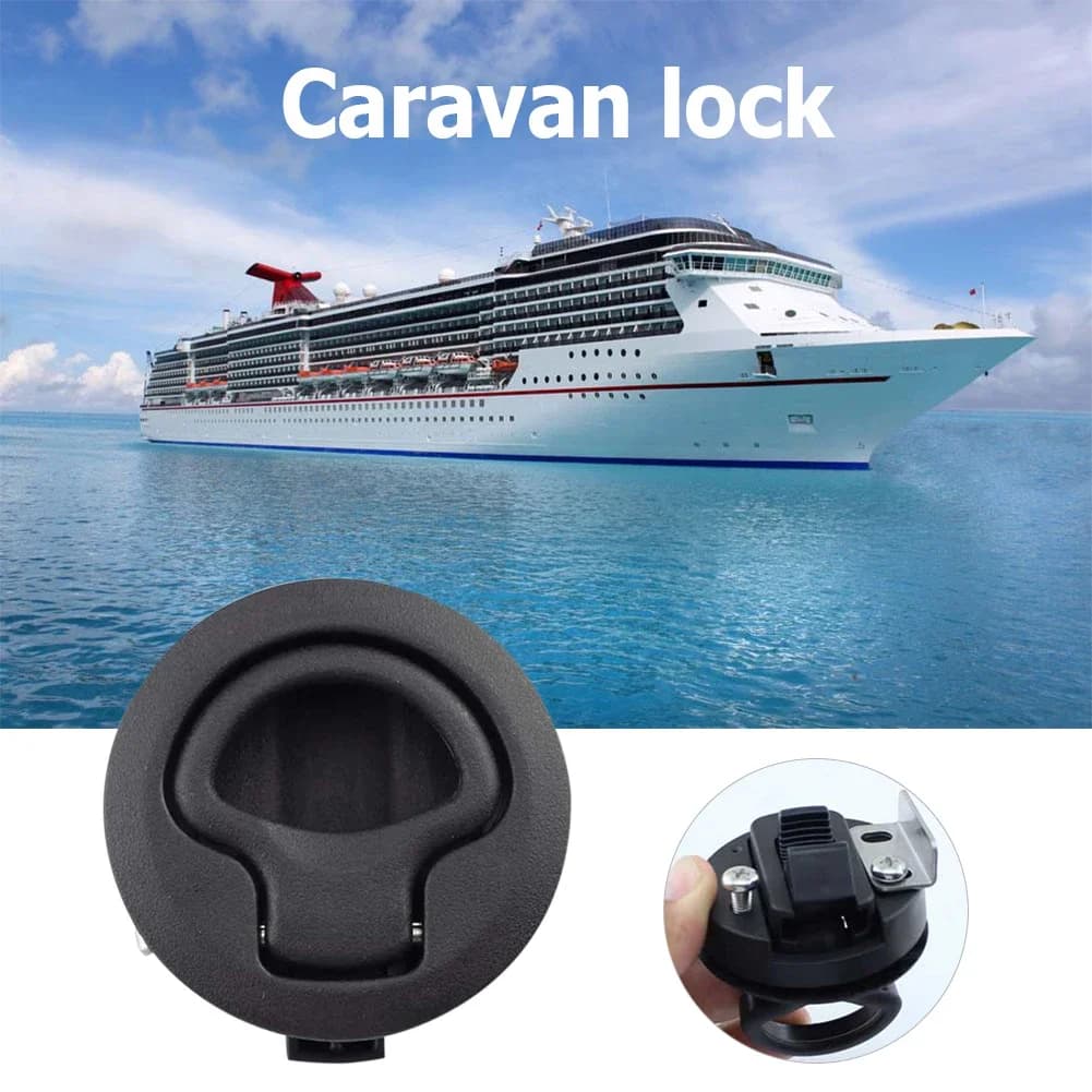 Lucchetto Marino a Scomparsa in Plastica con Anello di Trazione MS739-2, Lucchetto Circolare DK619 per Auto e Yacht