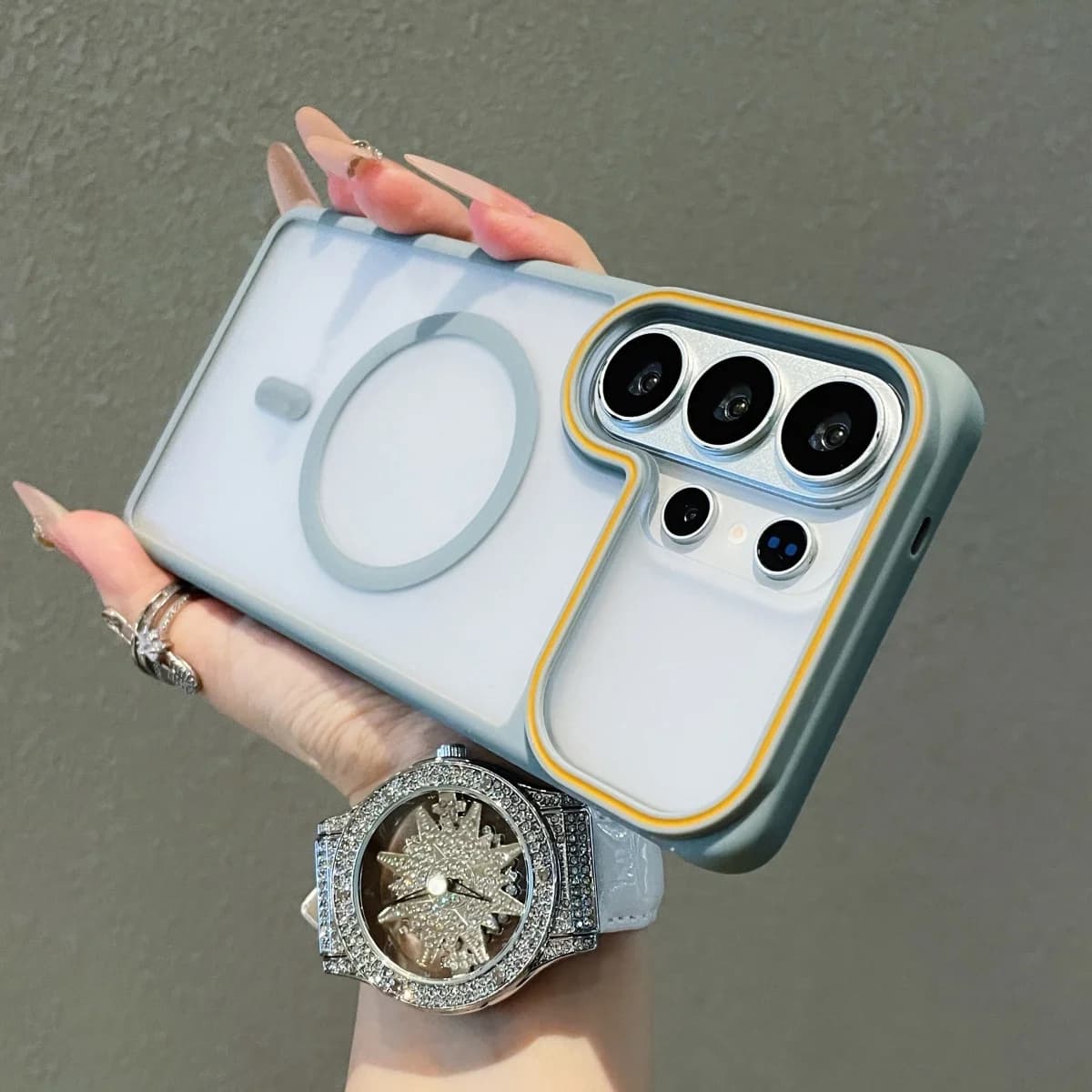 Matte Clear Hit Color Camera For Magsafe Magnetic Case For Samsung S25FE S26 S25 S24 S23 Ultra Wireless Charge Shockproof Cover