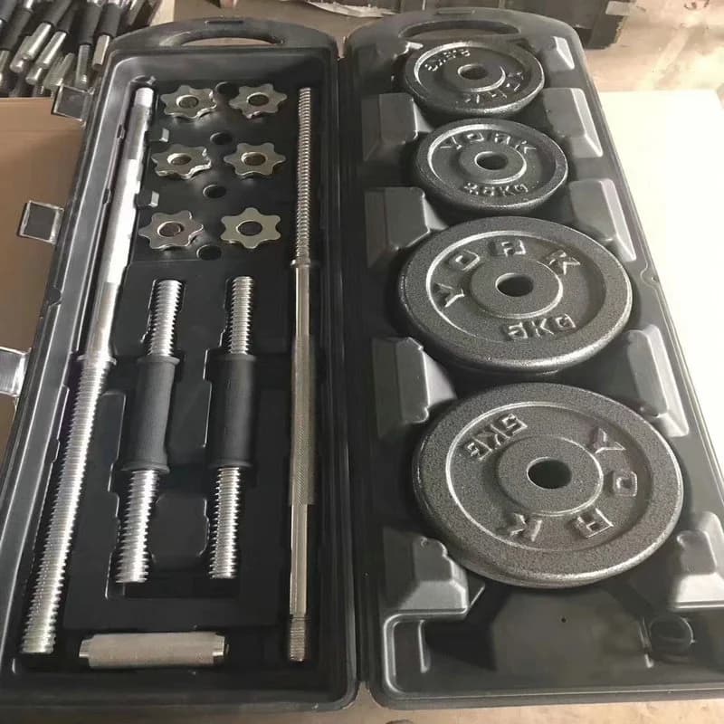 2026 2026 Pesi per bilanciere in ghisa massiccia leggera da 50 kg, regolabili, in acciaio, per attrezzature da palestra, con design stampato per esercizi per braccia