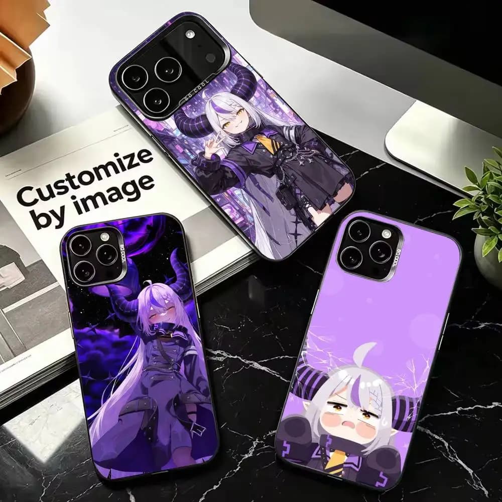 Laplus Darknesss Vtuber Phone Case For iPhone 17,16,15,14,13,12,11 Plus,Pro Max,XS,Colorful Silver Phone case