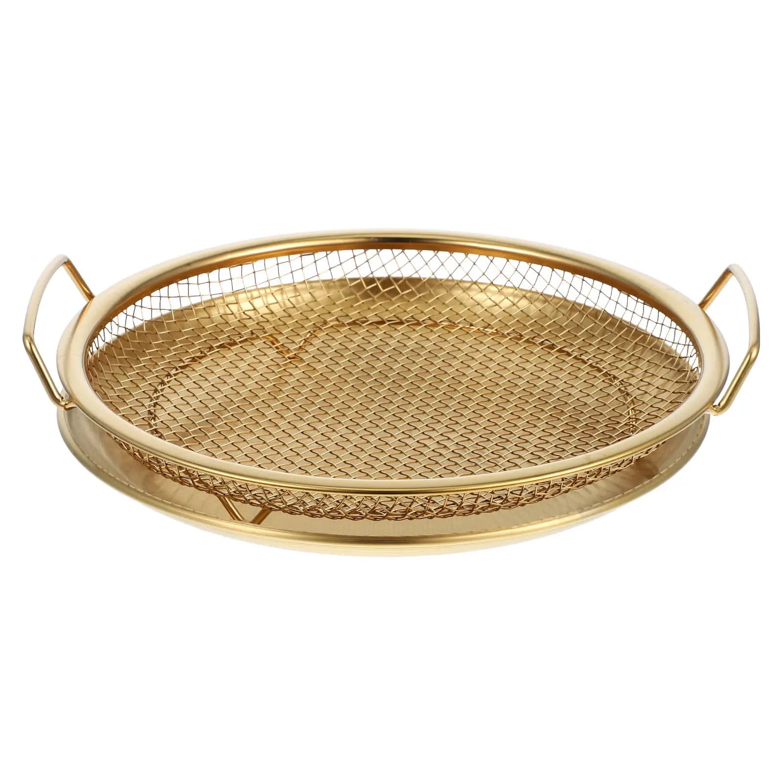 Set di coltelli e colli filtranti in acciaio inossidabile per friggitrice ad aria, con griglia e cestello filtrante per olio, utensile da cucina a rete