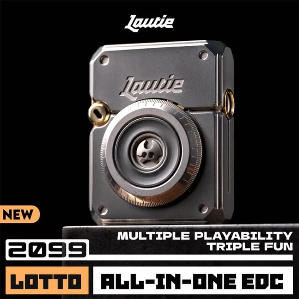 LAUTIE Titanium Standard Edition Fidget Toy EDC Gear Serie 2099 Giocattolo Multifunzionale in Metallo a Cricchetto per Decompressione